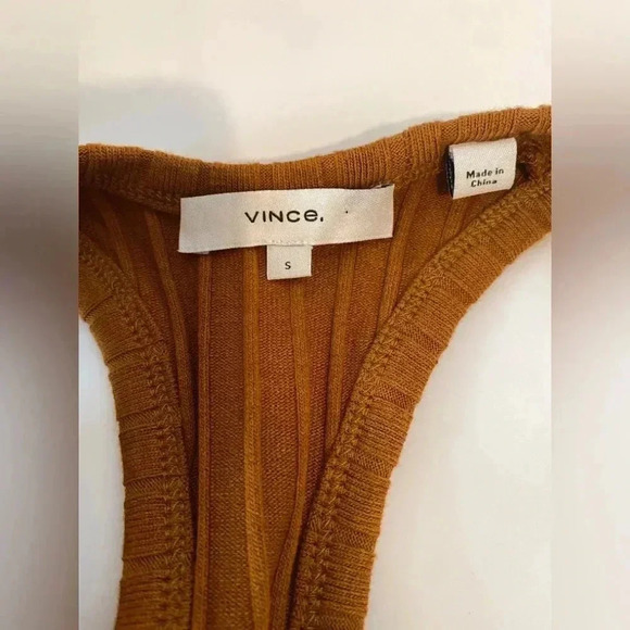 VINCE Ribbed Racerback Midi Tank Dress Size S - Picture 8 of 9